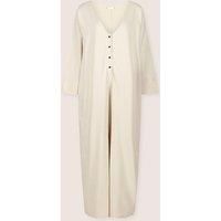 Mai Cream V- Neck Jumpsuit
