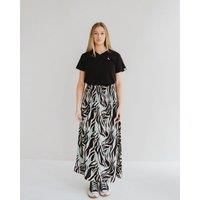 Zuri Multicolour Zebra Twirl Print Multifunctional Maxi Skirt