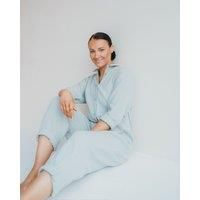 Shana Sky Blue Collared Jumpsuit