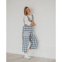 Grace Multicolour Marine Check Print Reversible Wide Leg Jumpsuit