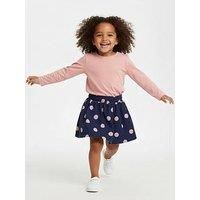 Lilly + Sid Girls Dotty Print Skirt - Navy