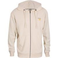 Gola Men's Front & Back Print Unisex Zip Through Hoodie in Ecru | Size: XL