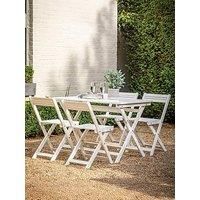 Crossland Grove Norris White Foldaway Dining Set