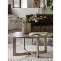 Gallery Direct Craft Round Coffee Table - Smoked Oak