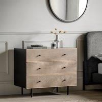 Gallery Oakley 3 Drawer Chest 400X900X750Mm, Black