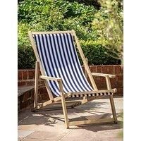 Crossland Grove Riviera Navy Stripe Deck Chair