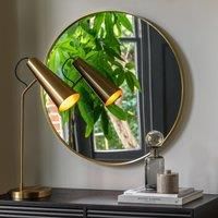 Gallery Direct Heyfield Large Round Mirror Gold 800X35X800