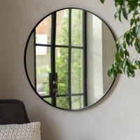 Gallery Direct Heyfield Large Round Mirror Black 800X35X800