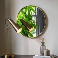 Gallery Direct Heyfield Round Mirror Gold 600X35X600Mm