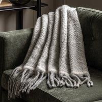 Crossland Grove Mindi Fringe Throw Grey 1300X1700Mm