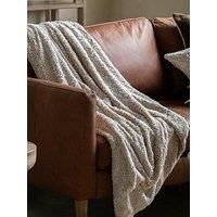 Crossland Grove Hampshire Faux Fur Throw Natural 1500X2000Mm