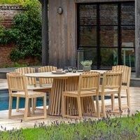 Crossland Grove Baddow Oval Dining Table 6 Seater 1900x1000x750mm, Brown