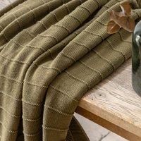 Florence Knit 130cm x 170cm Throw Olive