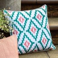 Gallery Aroha Geo Printed Cushion In Apricot