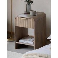 Gallery Tahira 1 Drawer Bed Side Table - With Mango Wood
