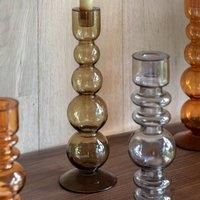 Villena Glass Taper Candlestick Holder
