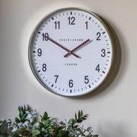 Crossland Grove Horley Wall Clock Chrome 40Cm, Silver