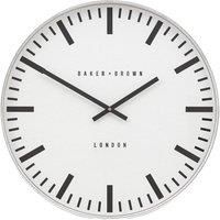 Crossland Grove Smallfield Clock Chrome 50Cm, Silver