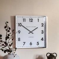 Crossland Grove Halstow Wall Clock Chrome 50Cm, Silver