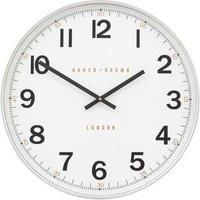 Crossland Grove Oxshott Wall Clock Chrome 50Cm, Silver