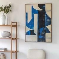Cedar & Sage Cobalt Abstract Framed Canvas