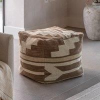 Gallery Herning Tonal Pouffe Natural- 500X500X450Mm
