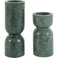 Crossland Grove Laval Reactive Glaze Vase Teal Brown set Of 2 , Blue