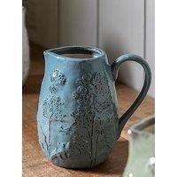 Gallery Meadow Embossed Ceramic Jug Duck Egg