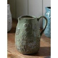 Gallery Meadow Embossed Ceramic Jug Sage