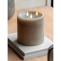 Gallery Direct Remote Control 3 Wick Led Canle - Greige