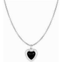 Seol + Gold Sterling Silver Onyx Heart Necklace