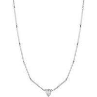 Seol + Gold Sterling Silver Teardrop Cz Link Necklace