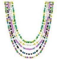V By Very Layered Multicolour Bead Necklace