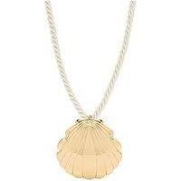 V By Very Statement Gold Plated Shell Necklace