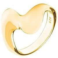 V By Very Gold Plated Sterling Silver Large Curve Ring