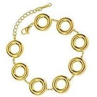 V By Very Gold Plated Geometric Circular Chain Bracelet