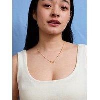 V By Very Gold Plated Sterling Silver Sideways Anchor Necklace