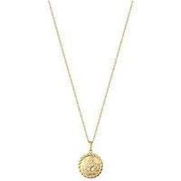 Love Gold 9Ct Gold St Christopher Medallion With Curb Chain