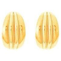Love Gold Curved Band Stud Earrings