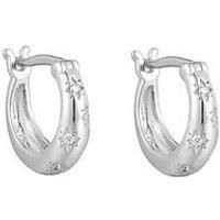 Seol + Gold Cz Star Set Small Hoops