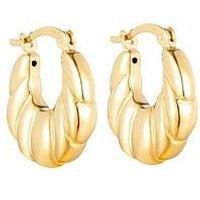 Seol + Gold Small Croissant Hoops