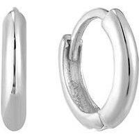 The Love Silver Collection Sterling Silver 10Mm Tiny Huggie Earrings