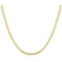 The Love Silver Collection Men'S 18Ct Gold Plated Sterling Silver 1/4 Oz Curb Necklace
