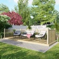 Power Timber Decking Kit Handrails on Three Sides - 1.8 x 5.4m