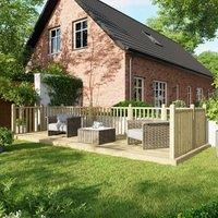 Power Timber Decking Kit Handrails on Three Sides - 2.4 x 6m