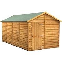 Power Overlap Apex Shed 16' x 8' No Windows