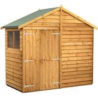 Power Overlap Apex Shed 4' x 8' Double Doors