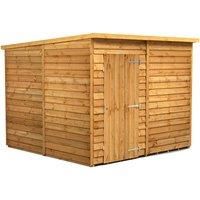 Power 8x8 Overlap Pent No Window Shed, Brown