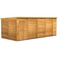 Power 18x8 Overlap Pent No Window Shed, Brown