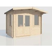 Power 8x12 Chalet Log Cabin, Doors to the Left - 28mm Logs